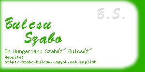 bulcsu szabo business card